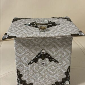 Elegant White and Silver Decorative Gift Box